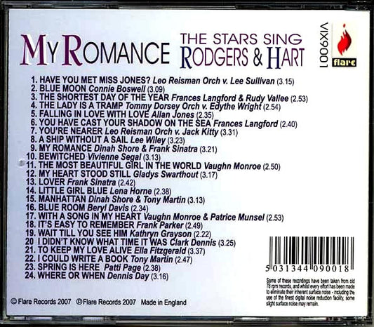 Tommy Dorsey, Frank Sinatra, Dinah Shore, Patti Page, Etc. - My Romance: The Stars Sing Rodgers & Hart