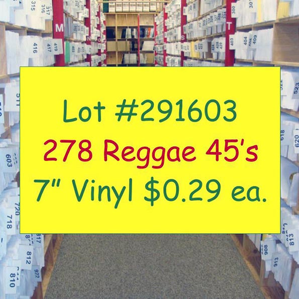Tony Rebel, Glen Washington, Buju Banton, George Nooks, Kymani Marley, Etc. - Lot #291603: Collection Of 278 7 Inch 45's (NEW)