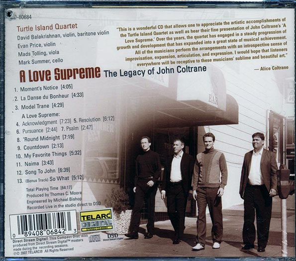 Turtle Island Quartet - A Love Supreme: The Legacy Of John Coltrane (marked/ltd stock)