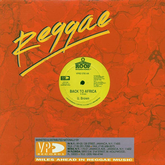 U Brown - Back To Africa  /  Stan Rick - Live Up
