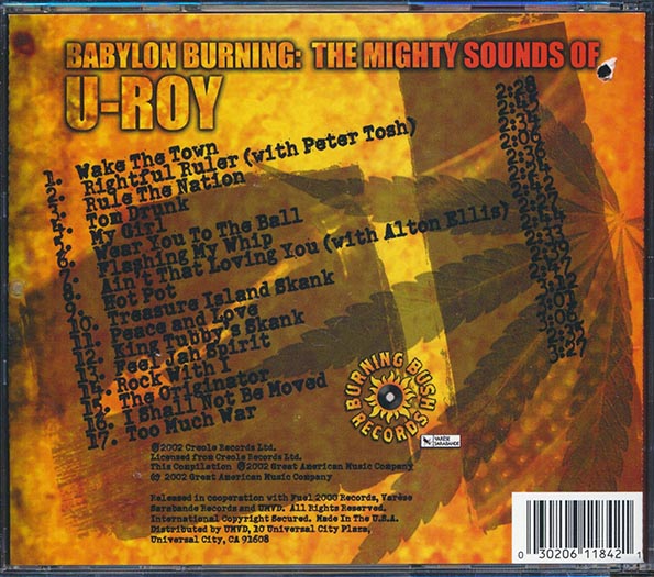U Roy - Babylon Burning: The Mighty Sounds Of U Roy (marked/ltd stock)