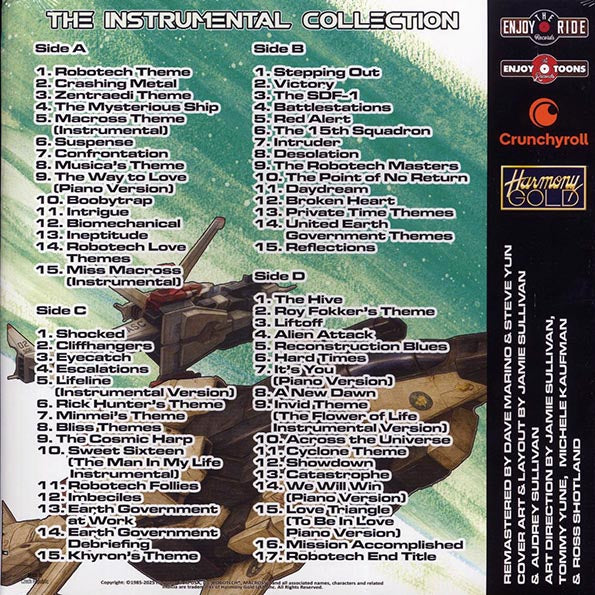 Various - Robotech: The Instrumental Collection (Coke Bottle Clear/Blue & White Splatter + Black/Grey Merge/Red Blob Colored Vinyl Edition) (ltd. 200 copies made) (2xLP) (colored vinyl)