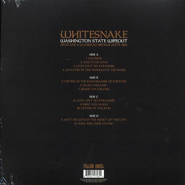 Whitesnake - Washington State Wipeout: Spokane & Glasgow Broadcasts 1984 (2xLP) (clear vinyl)