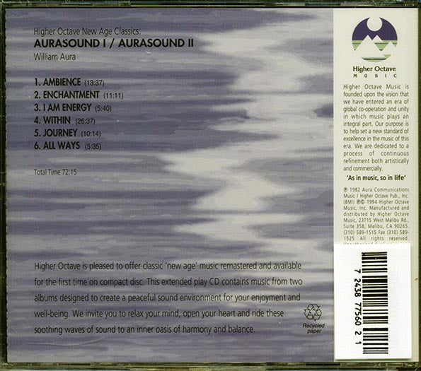William Aura - Aurasound 1 + Aurasound 2 (2 albums on 1 CD) CD