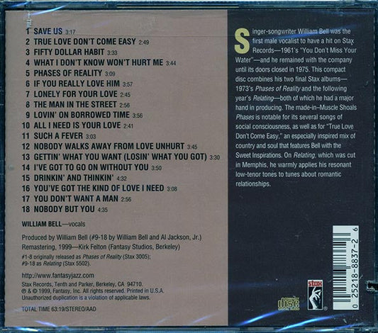 William Bell - Phases Of Reality: Relating (2 albums on 1 CD) (marked/ltd stock)