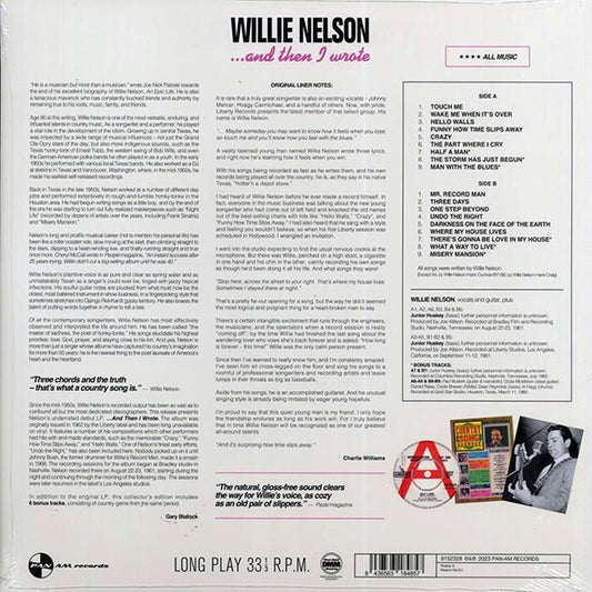 Willie Nelson - And Then I Wrote (+6 bonus tracks) (ltd. ed.) (180g) (remastered)