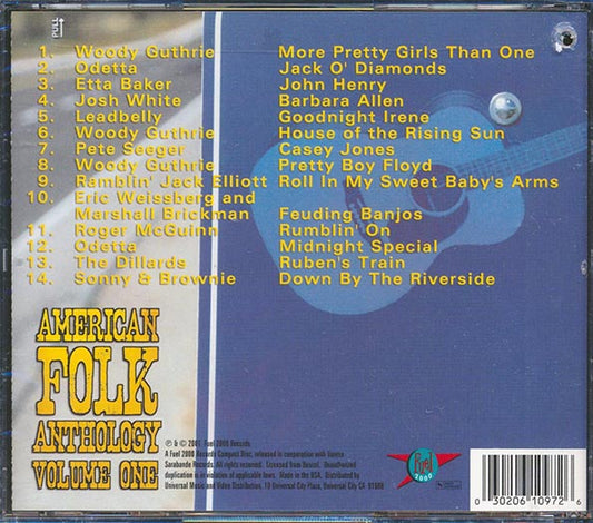 Woody Guthrie, Odetta, Ramblin' Jack Elliott, Leadbelly, Pete Seeger, Etc. - American Folk Anthology Volume 1 (incl. large booklet) (marked/ltd stock) (remastered)