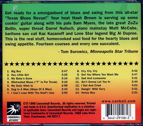 Zuzu Bollin, Darrell Nulisch, Sam Myers - Hash Brown's Texas Blues Revue